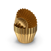 Gold Cupcake Moulds PNG & PSD Images