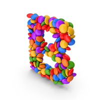 Candy Letter B PNG & PSD Images