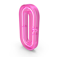 Pink Neon Letter O PNG & PSD Images