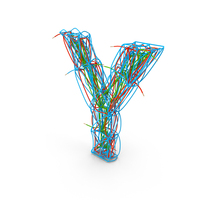 Color Wire Letter Y PNG & PSD Images