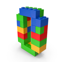 Toy Brick Number 0 PNG & PSD Images