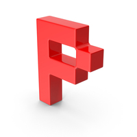 Pixel Font Red Letter P PNG & PSD Images