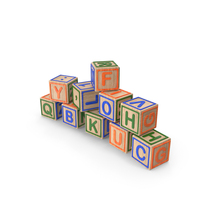 Pile Of Alphabets And Digits Cubes PNG & PSD Images