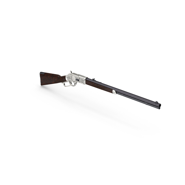 Engraved Winchester Model 1873 Silvered Case PNG & PSD Images