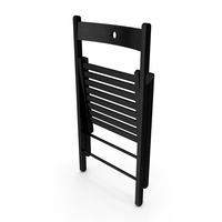 Folding Chair Black Closed PNG & PSD Images