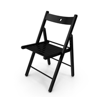 Folding Chair Black Open PNG & PSD Images