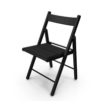 Soft Seat Folding Chair Black Open PNG & PSD Images