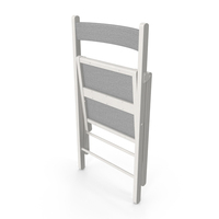 Soft Seat Folding Chair White Closed PNG & PSD Images