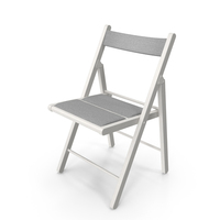Soft Seat Folding Chair White Open PNG & PSD Images