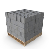Wooden Pallet with Concrete Blocks PNG & PSD Images