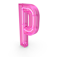 Pink Neon Letter P PNG & PSD Images