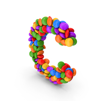 Candy Letter C PNG & PSD Images