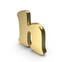 Gold Font Cooper Lowercase Letter H PNG & PSD Images