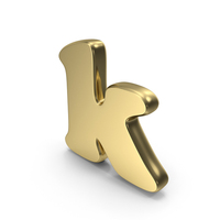 Lowercase Font Cooper k Gold PNG & PSD Images