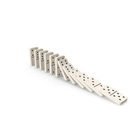 White Falling Dominoes Set PNG & PSD Images