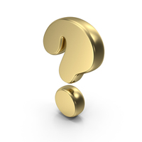 Font Cooper Question Mark Gold PNG & PSD Images