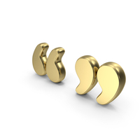 Font Cooper Quotation Mark Gold PNG & PSD Images