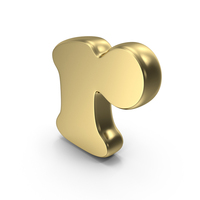 Lowercase Font Cooper r Gold PNG & PSD Images