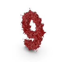 Halloween Bloody Number 9 PNG & PSD Images