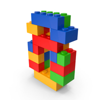 Toy Brick Number 8 PNG & PSD Images