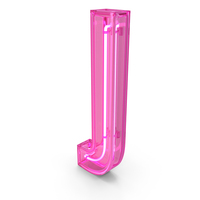 Pink Neon Letter J PNG & PSD Images