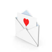 Envelope Open Heart PNG & PSD Images