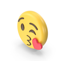 Winking Kissy Face With Heart Emoji PNG & PSD Images