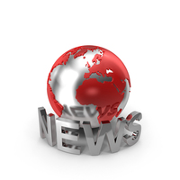 Globe With News Text PNG & PSD Images