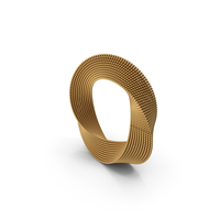 Gold Abstract Mobius Prism PNG & PSD Images