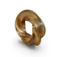 Gold Parametric Mobius Strip PNG & PSD Images