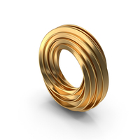 Gold Triple Mobius Strip PNG & PSD Images
