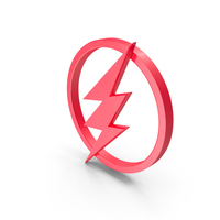 Red Flash Symbol PNG & PSD Images