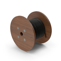 Cable Reel Drum Dark Wood PNG & PSD Images
