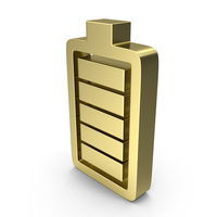 BATTERY FULL CHARGE ICON GOLD PNG & PSD Images