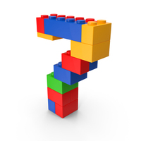 Toy Brick Number 7 PNG & PSD Images