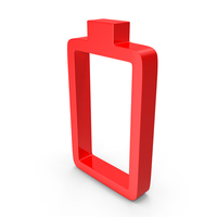 BATTERY DRY ICON RED PNG & PSD Images