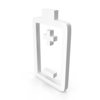 BATTERY SYMBOL WHITE PNG & PSD Images