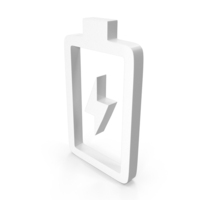 BATTERY CHARGING ICON WHITE PNG & PSD Images