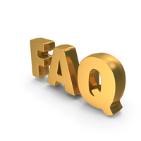 FAQ Gold PNG & PSD Images