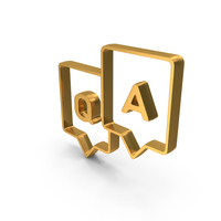 Question Answer Bubble Gold PNG & PSD Images