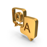 Question Answer Chat Bubble Gold PNG & PSD Images