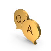 Question Answer Chat Bubble Gold PNG & PSD Images