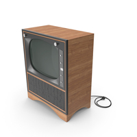 Retro TV With Cable PNG & PSD Images