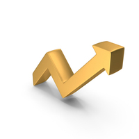 Gold Stock Market Growth Arrow PNG & PSD Images