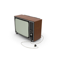 Old TV With Cable PNG & PSD Images