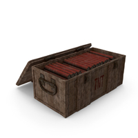 Dirty Open Large Dynamite Wooden Box PNG & PSD Images