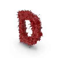 Halloween Bloody Letter D PNG & PSD Images