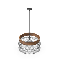 Retro Lattice Wood Chandelier PNG & PSD Images