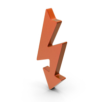 Copper Colored High Voltage Symbol PNG & PSD Images