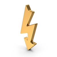 High Voltage Icon Golden PNG & PSD Images